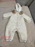 英氏（YEEHOO）婴儿连体衣新生儿童装和尚服四季爬服纯棉内衣 浅黄66CM 实拍图