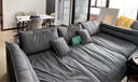 百慕（baimu）沙發(fā)客廳小戶型沙發(fā)布藝沙發(fā)直排Baxter沙發(fā)意式極簡(jiǎn)家具 深灰色科技布/1.2m寬/海綿坐墊 兩人位 2.4m 實(shí)木框架蛇形彈簧 曬單實(shí)拍圖