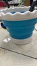 空色美術(shù)洗筆桶美術(shù)生專(zhuān)用洗筆筒多功能可折疊便攜可插筆畫(huà)畫(huà)涮筆筒便攜圓形藍色水桶伸縮硅膠桶 曬單實(shí)拍圖