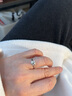 喜鉆生日禮物PT950鉑金香檳鉆戒奢華1克拉鉆石戒指結婚求婚12# 曬單實(shí)拍圖