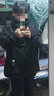 Cebrodz法國工裝外套男秋冬季日系連帽潮流寬松沖鋒上衣半拉鏈套頭夾克 黑色 XL 曬單實拍圖