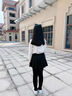 小豬彼特女童加絨打底褲秋冬假兩件褲裙百褶裙冬裝裙褲兒童春秋裙子打底裙 2130黑色【春秋款】 120 cm 曬單實(shí)拍圖