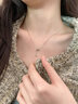 CRD克徠帝【現貨閃發(fā)】pt950鉑金項鏈圓珠鏈墜女士套鏈白金頸飾 5.75g 曬單實(shí)拍圖
