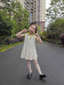 班喜迪女童連衣裙夏裝2025新款洋氣兒童公主裙女寶寶夏季小女孩polo裙子 C5508-米色 120 曬單實拍圖