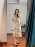 宏資琦法式溫柔風(fēng)連衣裙女裝2025年夏季新款氣質(zhì)顯瘦雪紡碎花長(cháng)裙子夏天 碎花連衣裙 S 曬單實(shí)拍圖