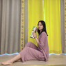 莫代爾2025年新款睡衣女夏季短袖長褲薄款夏天冰絲半袖家居服套裝 M921八分褲 2XL (150-180斤) 曬單實拍圖