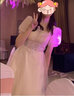 塞德勒香檳色小晚禮服女氣質(zhì)高端平時(shí)可穿小個(gè)子領(lǐng)證登記訂婚裙子 香檳色 M（建議96-105斤） 曬單實(shí)拍圖