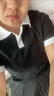范哲莎夏裝女士新款上衣服短袖顯瘦寬松T恤2022女裝正肩法式POLO領原宿 黑色款 2XL 適合136-160斤 曬單實拍圖
