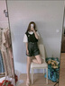 瑟空（SEKONG）2025夏新款女牛仔短褲子闊腿翻邊破洞熱褲小個(gè)子高腰顯瘦短褲HNF 百搭復古港風(fēng)灰色 L 曬單實(shí)拍圖
