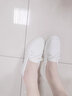 暄琰厚底護士鞋女軟底舒適增高一腳蹬單鞋醫護休閑小白鞋2025新款 白色護士鞋（偏大半碼） 37 曬單實(shí)拍圖