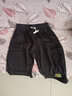 MMOPTOP運動(dòng)休閑七分褲子男士夏季字母印花寬松舒適直筒褲M(mǎn)KY02黑色4XL 曬單實(shí)拍圖