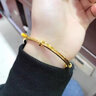 菜百首飾黃金手鏈 足金5G工藝閃耀金簡(jiǎn)約時(shí)尚大氣蛇形扣手鏈 黃金手鏈 約1.98g 約16cm 曬單實(shí)拍圖