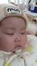 貝娜茜嬰兒帽子秋冬季新生兒針織帽嬰幼兒寶寶保暖男女毛線帽春秋季胎帽 min-米白 0-12個(gè)月（38-48CM） 曬單實(shí)拍圖