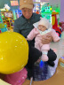 童泰秋冬季加厚婴儿衣服3月-2岁宝宝夹棉对开拉链连帽外出连体哈衣 粉色 66cm 实拍图