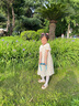俞兆林（YUZHAOLIN）女童連衣裙夏季兒童裙子中小童短袖田園碎花裙可愛翻領(lǐng)裙子 曬單實拍圖