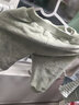 優(yōu)奇嬰兒衣服春秋冬款睡衣套裝貂絨寶寶加絨加厚保暖珊瑚絨家居兩件套 【暖暖珊瑚絨】小熊綠色 80 曬單實(shí)拍圖