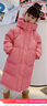 G.DUCKKIDS兒童羽絨棉服中長(cháng)款加厚保暖2025新冬季童裝女童棉服棉衣外套上衣 西瓜紅 120 cm 曬單實(shí)拍圖
