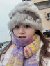 CHALL KITTY帽子女冬季保暖毛絨加厚防寒針織帽護耳顯臉小毛線(xiàn)帽送女朋友老婆 栗棕-高檔實(shí)用時(shí)尚高級感禮盒裝 曬單實(shí)拍圖