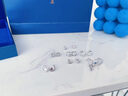 花影（HUAYING）足銀一周禮盒女士耳釘套裝時(shí)尚飾品紀念日生日禮物送老婆女友 進(jìn)口鋯石幸運星期耳釘高檔禮盒 曬單實(shí)拍圖