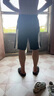 才俏短褲夏季男士薄款寬松直筒韓版潮流條紋速干運動(dòng)褲青年休閑五分褲 黑白條V 2XL 曬單實(shí)拍圖