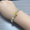 中國黃金（CHINA GOLD）玫瑰花黃金手鏈女士足金轉運珠手串生日禮物高檔實用送女友生日 足金玫瑰轉運珠手串 曬單實拍圖