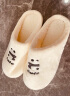 安尚芬棉拖鞋女士秋冬季新款居家卡通保暖加绒半包跟情侣地板拖月子鞋男 白色【卡通熊】 36-37 适合35-36 实拍图