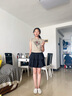諾佳微淇女童套裝2025新款韓版兒童時髦短袖洋氣女大童夏季短裙兩件套夏裝 卡其 160 碼 曬單實拍圖