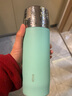 茗元素保溫杯鈦茶隔隨行燜茶杯泡茶杯子茶水分離陶瓷內(nèi)膽高級茶水杯便攜 知音燜茶杯-藍色 460ml 曬單實拍圖