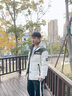 花花公子羽絨服男士冬季短款連帽新國標白鴨絨加厚保暖防寒羽絨學(xué)生外套男 ZC-BLW-米白色 XL 【125-145斤】 曬單實(shí)拍圖