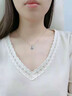 老鳳祥海洋之心銀項(xiàng)鏈女吊墜七夕情人節(jié)禮物送女朋友老婆 三葉草項(xiàng)鏈 曬單實(shí)拍圖