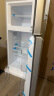 Haier海尔冰箱一级小型冰箱双开门小冰箱1.2米高单人小冰箱冷藏冷冻两用1-2人宿舍小米冰箱租房用小型 118L升【日耗电0.55°】3级能效 实拍图