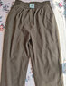 啄木鳥(niǎo)春秋新款媽m媽褲女雪尼爾高腰大尺碼直筒哈倫蘿卜褲燈芯絨女士休 R 卡其【春秋不加/絨】 5XL 建議145-165斤 曬單實(shí)拍圖