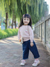 幼歌（YOUGE）嬰幼兒元?dú)饪ㄍㄌ最^毛衣可愛(ài)動(dòng)物繡花標(biāo)綿軟舒適長(zhǎng)袖潮 煙灰粉 90 cm 曬單實(shí)拍圖