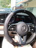 HOCASEN奔馳汽車方向盤套真皮碳纖維吸汗防滑超薄C260L/E300/GLC/E/A/C級 圓形/碳纖皮-黑色-奔馳標(biāo) 曬單實拍圖