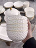 景湫景德鎮(zhèn)陶瓷餐具套裝輕奢描金北歐風(fēng)碗碟套裝家用喬遷送禮 釉下彩·金邊水立方【皮箱】 60頭 曬單實(shí)拍圖