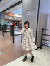 IVY HOUSE常春藤兒童裝女童2024年秋季新款  親膚全棉娃娃領(lǐng)法式碎花連衣裙 米白色 140cm 曬單實(shí)拍圖