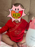迷你巴拉巴拉男童女童紅色護肚內衣套裝寶寶國風(fēng)打底睡衣春季衣春季褲 曬單實(shí)拍圖