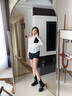 卓詩(shī)尼短靴女2025年秋冬季新款粗跟單靴子棕色瘦瘦加絨高跟英倫風(fēng)馬丁靴 黑色-單里 37 曬單實(shí)拍圖