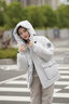 波司登（BOSIDENG）【太空聯(lián)名】羽絨服新國標90絨男女短款升級3.0科技鎖溫保暖外套 星辰淺灰8A20 M 165/88A 曬單實拍圖
