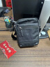 勞斯名爵（RollsMinjor）英國輕奢品牌單肩包男士真皮豎款斜挎包頭層牛皮背包隨身手機掛包 黑色 19*5.5*23CM 曬單實(shí)拍圖