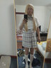FSHEjk制服裙全套長(cháng)短袖日系半身裙女生套裝格裙一整套學(xué)院風(fēng)夏季 星野八件套 XL適合115-125斤(調節扣版) 曬單實(shí)拍圖