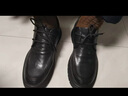 百麗（Belle）質(zhì)感商務(wù)鞋男商場(chǎng)同款真皮內增高休閑皮鞋8CF01DM3 黑色-絨里 43 (265mm) 曬單實(shí)拍圖