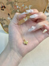 COISE黃金項鏈女999足金愛心形玫瑰花吊墜新輕奢鎖骨鏈送女友七夕禮物 浪漫玫瑰足金吊墜 曬單實拍圖