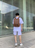 法萊阿瑪尼男士背包雙肩包男包皮質(zhì)書包大學(xué)生電腦包16英寸旅行背包男送老公 棕色316 42cm*30cm*15cm 曬單實拍圖
