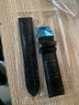 歐格利（Aurgelly）雙按蝴蝶扣皮表帶男士手表帶手表配件卡西表帶適用浪琴天梭牛皮 蝴蝶扣黑色皮帶-22mm 曬單實(shí)拍圖
