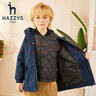 哈吉斯（HAZZYS）品牌童裝男女童可拆卸棉服高拉鏈防風(fēng)一衣兩穿可拆卸棉服 深灰藍 130 曬單實拍圖