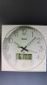 POWER霸王简约客厅日历挂钟创意时钟家用现代石英钟表14英寸 24010A3 实拍图