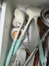 拜格（BAYCO）硅胶厨具套装五件套 锅铲 汤勺漏勺饭勺食品夹奶白绿 BC5427 实拍图