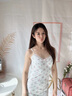 梵奧格（FANAOGE）吊帶連衣裙新款2023夏天女裝氣質(zhì)女神范修身碎花性感包臀裙純欲風(fēng) 白色 M 建議90-110斤 曬單實(shí)拍圖