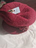曇蓓漫老人帽子中老年毛線(xiàn)帽媽媽奶奶冬天針織帽加絨保暖老太太秋冬圍巾 【酒紅色】加絨針織帽+圍巾 【均碼】適合頭圍52-60cm 曬單實(shí)拍圖